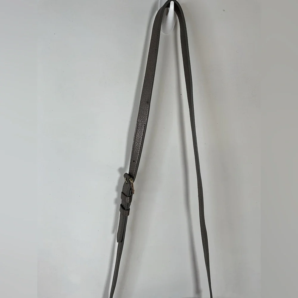 Cole Haan Metallic Silver Canteen Messenger Crossbody